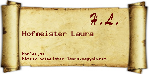 Hofmeister Laura névjegykártya